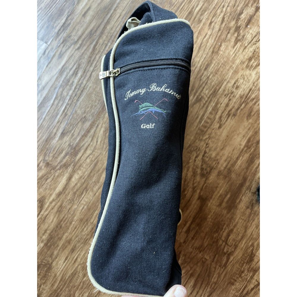 Tommy Bahama Canvas Golf Shaving Travel Bag Kit Cosmetics Make Up Navy Blue